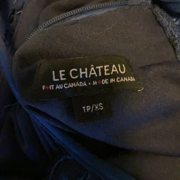 le chateau lace and knit halter gown - Picture 5 of 5